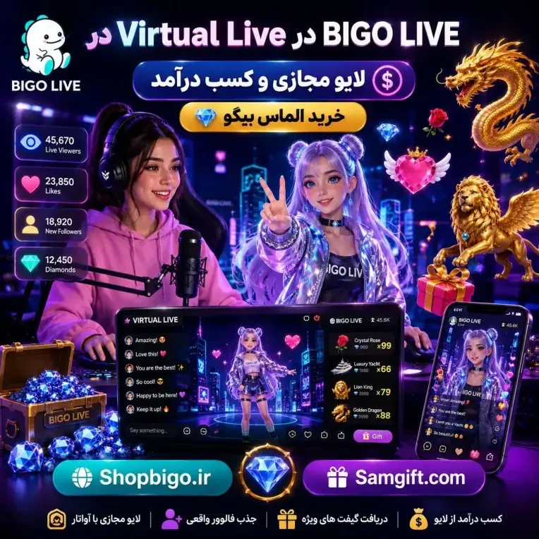 آموزش Virtual Live در BIGO LIVE؛ راهنمای لایو آواتار